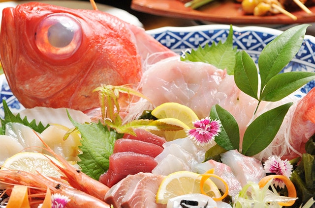 旬な海鮮を使用した和食とイタリアン料理
